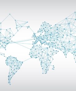 Fototapeta Telekomunikační mapa