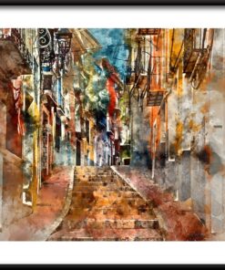 Plakat Barwne Schody