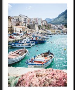 Plakát sicilského přístavu