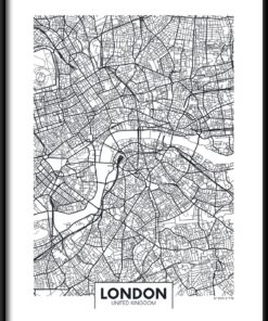Mapa Londýna plakát 2