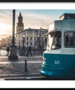 Plakát modré tramvaje