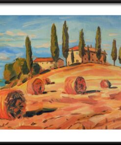 Plakát toskánské krajiny