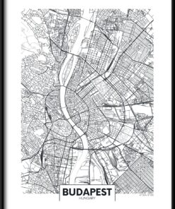 Plakát Mapa Budapešti