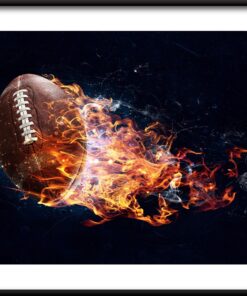 Hořící fotbalový plakát