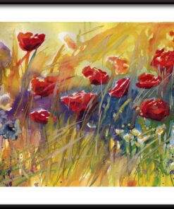 Plakát vlčí máky a chrpy