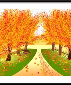 Podzimní silniční plakát