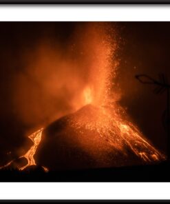 Plakát erupce sopky