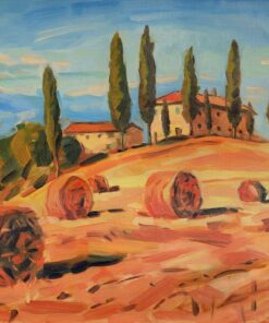 Fototapeta Balíky sena v Toskánsku