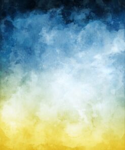 Fototapeta Modro-žlutá akvarel