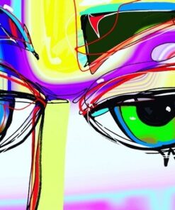 Samolepka na stěnu Lidské oči