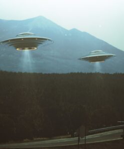 Fototapeta UFO nad silnicí