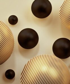 Fototapeta Zlaté a černé koule