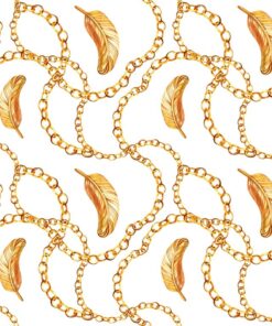 Fototapeta zlatá peříčka a řetěz