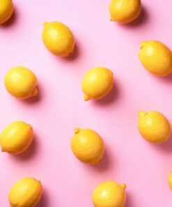 Fototapeta Citrony na růžovém pozadí