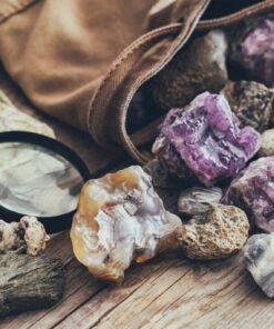 Fototapeta Minerály a lupa