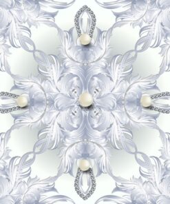 Fototapeta Bílý barokní vzor