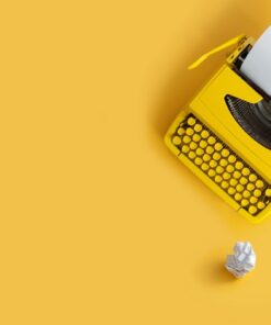 Fototapeta Žlutá Psací stroj