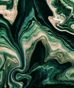 Fototapeta Dark Green Waves