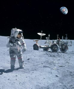 Fototapeta Astronaut a rover