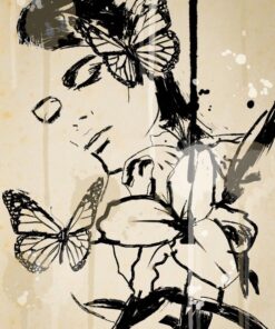 Fototapeta Žena s motýly