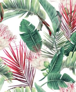 Fototapeta Pink-Green Leaves