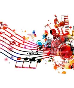 Fototapeta Hudební festival poznámek