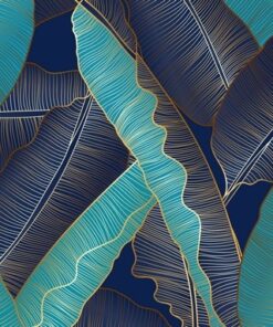 Fototapeta Blue Banana Leaves