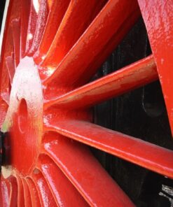 Fototapeta Red Train Wheels