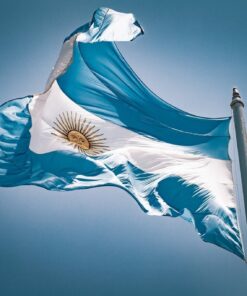 Fototapeta Vlající vlajka Argentiny