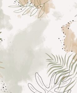 Samolepka na stěnu Beige Leaves
