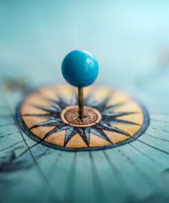 Fototapeta Modrý připínáček na mapě