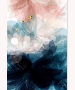 Fototapeta Modré a růžové květy