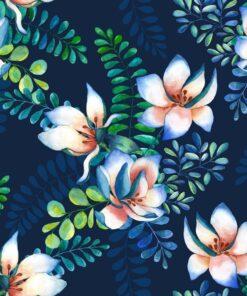 Samolepka na zeď bílé květy 3