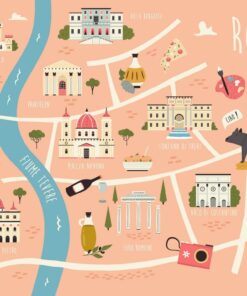 Fototapeta Mapa Říma