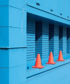 Fototapeta Pomarańczowe Stożki Drogowe