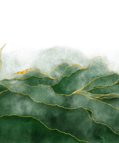 Fototapeta Zelený mramor se zlatem