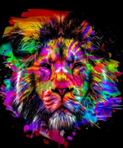 Fototapeta Barevný lev