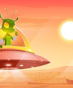 Fototapeta Marťan ve vesmírné lodi