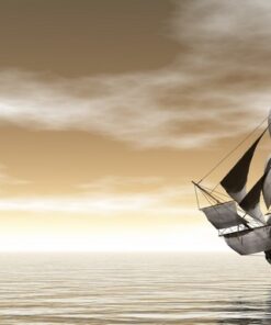 Fototapeta Třístěžňová loď v moři