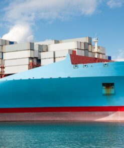 Fototapeta Bílá kontejnerová loď