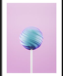 Modrý plakát na lízátko