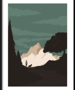 Procházka s plakátem se psem