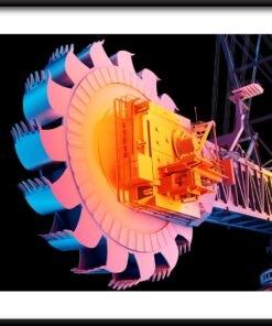 Plakát těžkého stroje