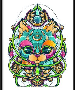 Kočka kreslení plakátu