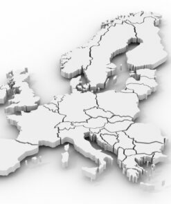 Fototapeta Mapa Evropy