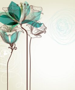 Fototapeta Kreslené květiny 2