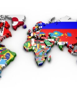 Fototapeta Mapa vlajky