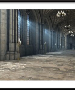 Gotický interiér plakát