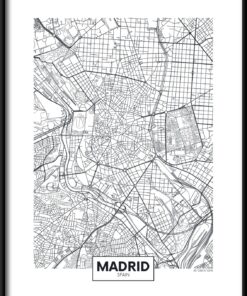 Plakát Mapa Madridu
