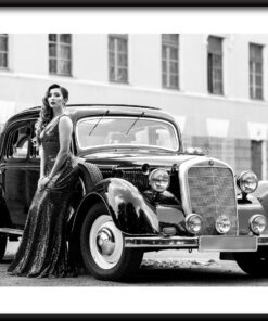 Černý plakát Mercedes